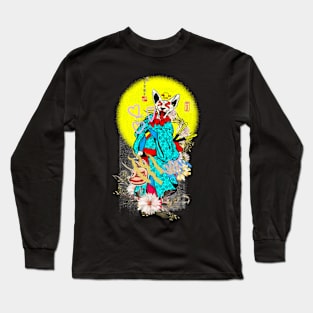 journey for wandering cat samurai warrior Long Sleeve T-Shirt